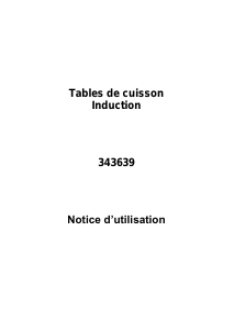 Mode d’emploi Brico Depot 343639 Table de cuisson