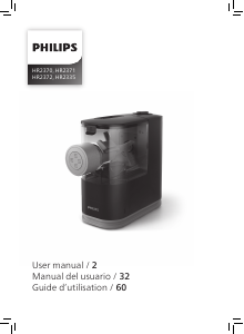 Manual Philips HR2372 Pasta Machine