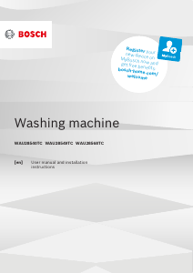 Manual Bosch WAU28540TC Washing Machine