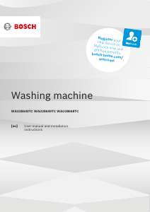 Manual Bosch WAU28640TC Washing Machine