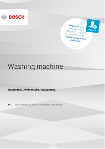 Manual Bosch WAW20468IL Washing Machine