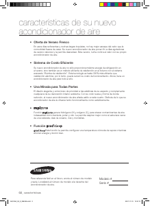 Manual de uso Samsung AQV09AWAN Aire acondicionado