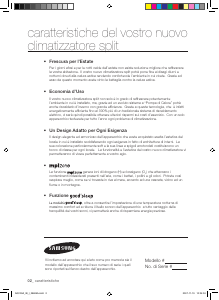 Manuale Samsung AQV09AWAN Condizionatore d’aria