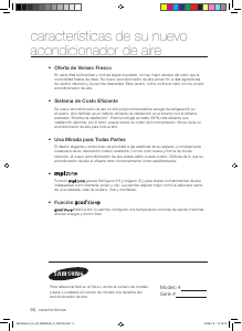Manual de uso Samsung AQV18AWAN Aire acondicionado
