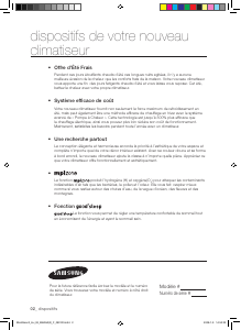 Mode d’emploi Samsung AQV18AWAX Climatiseur