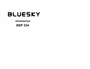 Mode d’emploi Bluesky BSP 234 Réfrigérateur