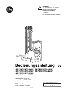 Bedienungsanleitung BT RRE250 Gabelstapler