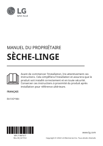 Mode d’emploi LG RH1V50WH Sèche-linge