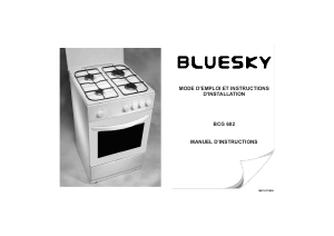 Mode d’emploi Bluesky BCG 602 Cuisinière