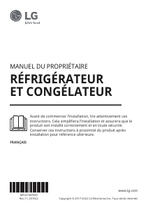 Mode d’emploi LG GSK6876SC Réfrigérateur combiné