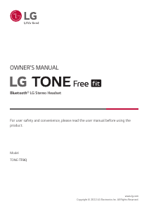 Manual LG TONE-TF8Q Headphone