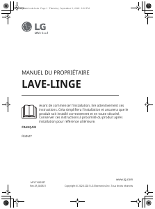 Mode d’emploi LG F84N41WHS Lave-linge