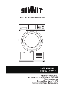 Manual Summit LD2444 Dryer