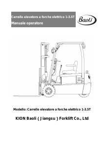 Manuale Baoli KBET18 Carrello elevatore