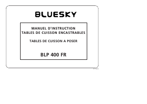 Mode d’emploi Bluesky BLP 400 FR Table de cuisson