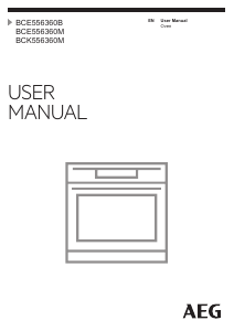 Manual AEG BCE556360B Oven