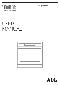 Manual AEG BCE556360M Oven