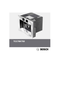 Hướng dẫn sử dụng Bosch TCC78K750 Máy pha cà phê