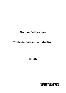 Mode d’emploi Bluesky BTI 46 Table de cuisson