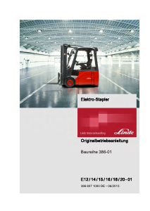 Bedienungsanleitung Linde E12 Gabelstapler