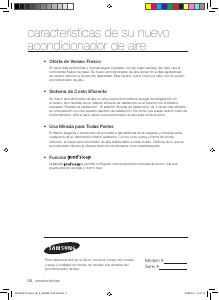 Manual de uso Samsung AQ18UUAX Aire acondicionado