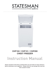 Manual Statesman CHF102 Freezer