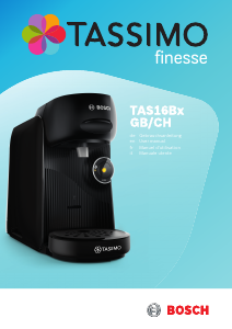 Manuale Bosch TAS16B3GB Tassimo Finesse Macchina da caffè