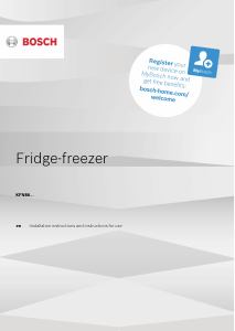 Manual Bosch KFN86AA66I Fridge-Freezer