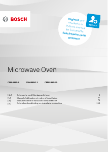 Bedienungsanleitung Bosch CMA485GB1 Mikrowelle