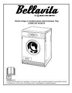 Mode d’emploi Bellavita SL7 CEC SA Sèche-linge