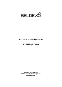 Mode d’emploi Beldeko BTIM3Z-J01VNO Table de cuisson