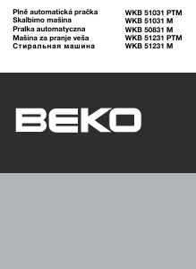 Manuál BEKO WKB 50831 M Pračka