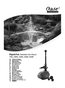 Návod Oase Aquarius Classic 1000 Fontánové čerpadlo
