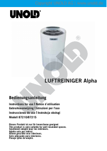 Manual de uso Unold 87210 Alpha Purificador de aire