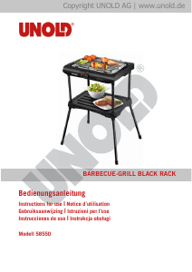 Bedienungsanleitung Unold 58550 Black Rack Barbecue