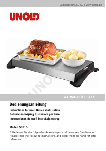 Bedienungsanleitung Unold 58815 Buffetwärmer