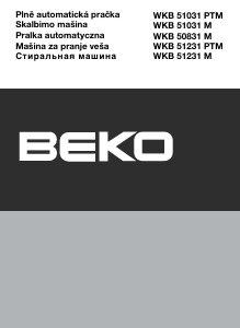 Manuál BEKO WKB 51031 M Pračka