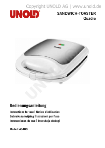 Handleiding Unold 48480 Quadro Contactgrill