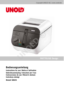 Bedienungsanleitung Unold 58625 Design Fritteuse