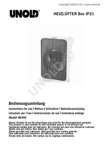 Bedienungsanleitung Unold 86450 Box Heizgerät