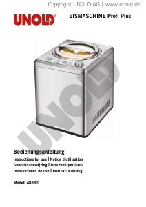 Bedienungsanleitung Unold 48880 Profi Plus Eismaschine