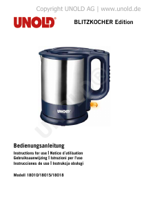 Manual Unold 18010 Edition Kettle