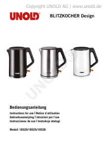 Bedienungsanleitung Unold 18520 Design Wasserkocher