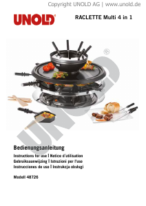 Manual de uso Unold 48726 Multi Raclette grill