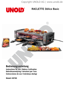 Bedienungsanleitung Unold 48760 Delice Basic Raclette-grill