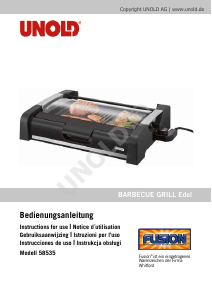 Manual Unold 58535 Edel Table Grill