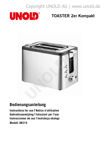 Bedienungsanleitung Unold 38215 Kompakt Toaster