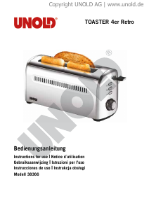 Bedienungsanleitung Unold 38366 Retro Toaster