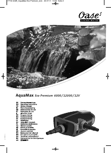 Bedienungsanleitung Oase AquaMax Eco Premium 6000 Teichpumpe