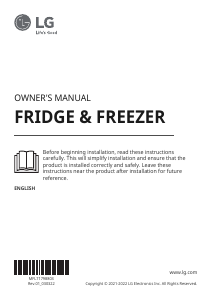 Manual LG GSJV91PZAE Fridge-Freezer